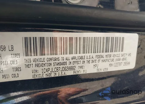 2018 Jeep Cherokee Latitude Fwd z USA, uszkodzony, nr VIN 1C4PJLCB7JD620882